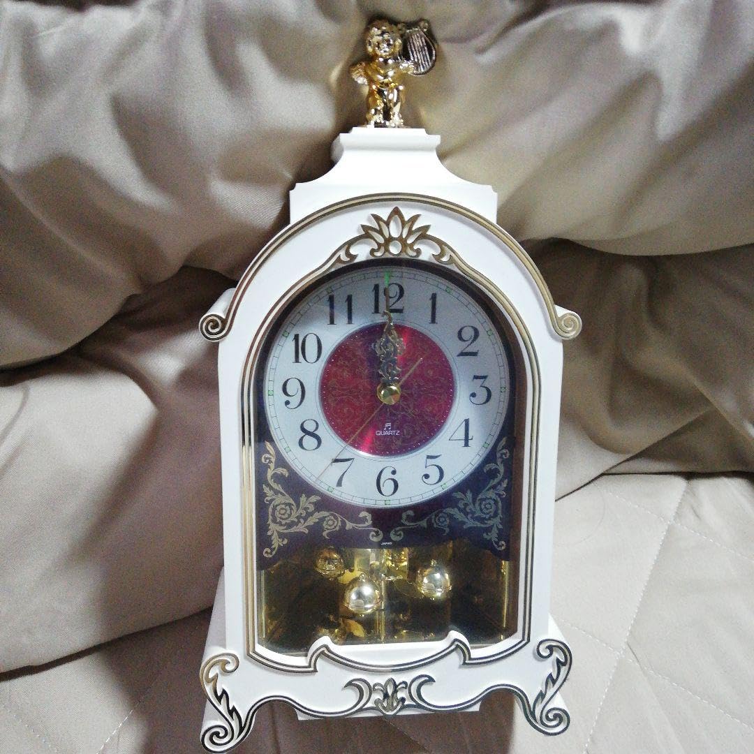 愛知時計 AICHI TOKEI ゼンマイ式 置時計 アンティーク 昭和レトロ